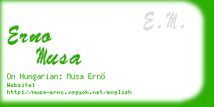 erno musa business card