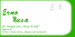 erno musa business card